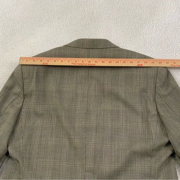 Lauren Ralph Lauren Blazer Sport Coat Jacket 42R 100% Wool Brown Tan Houndstooth - Picture 11 of 15